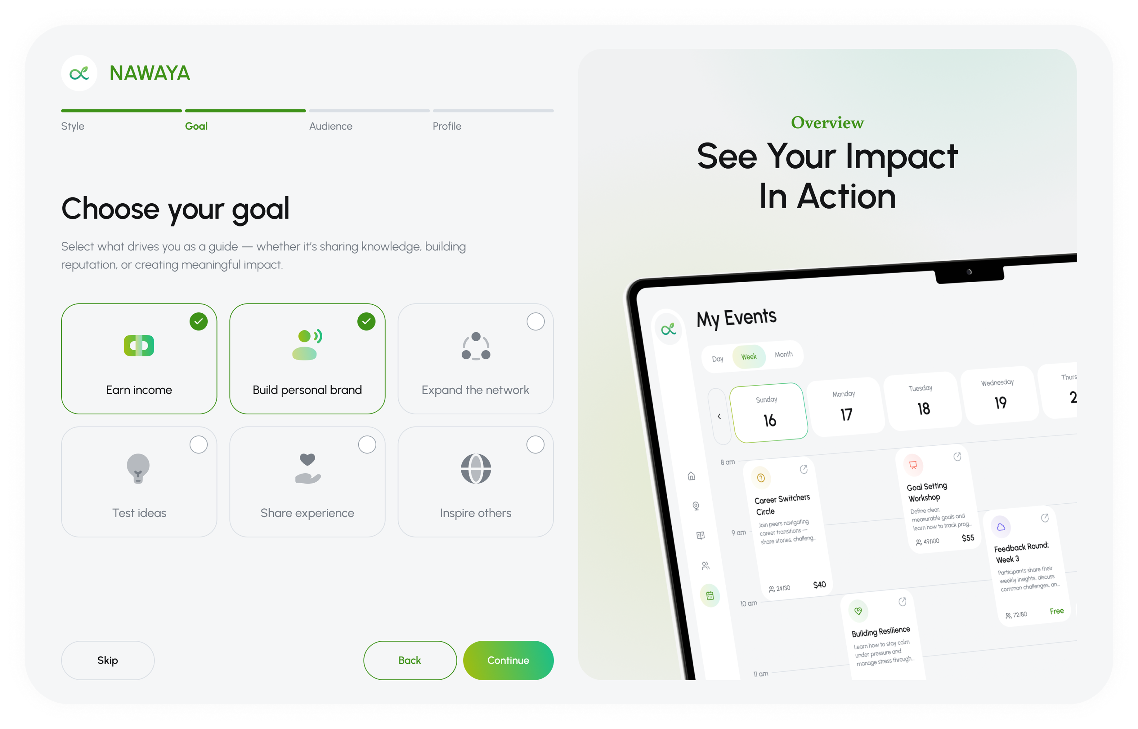 Create your profile
